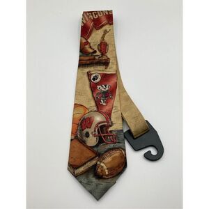 NEW University of Wisconsin Badgers Silk Tie Necktie by Eagles Wings